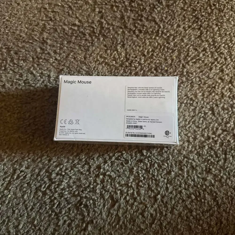 Apple Magic Mouse (USB-C to Lightning Cable) White MK2E3AM/A Model A1657